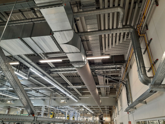 Belüftung der Werkhalle